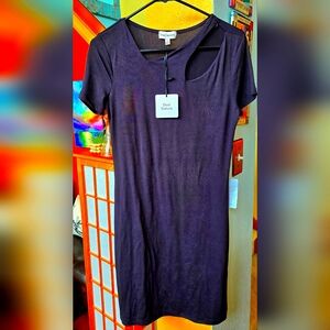 NWT Dual Nature tee-shirt w/ cut-out dress in eggplant size medium